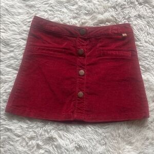 Zara Kids Red Skirt with Button Detail